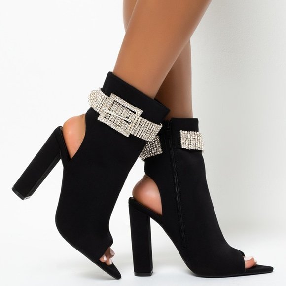 NEW AZALEA WANG CHUNKY HEEL SHOES - Picture 2 of 4